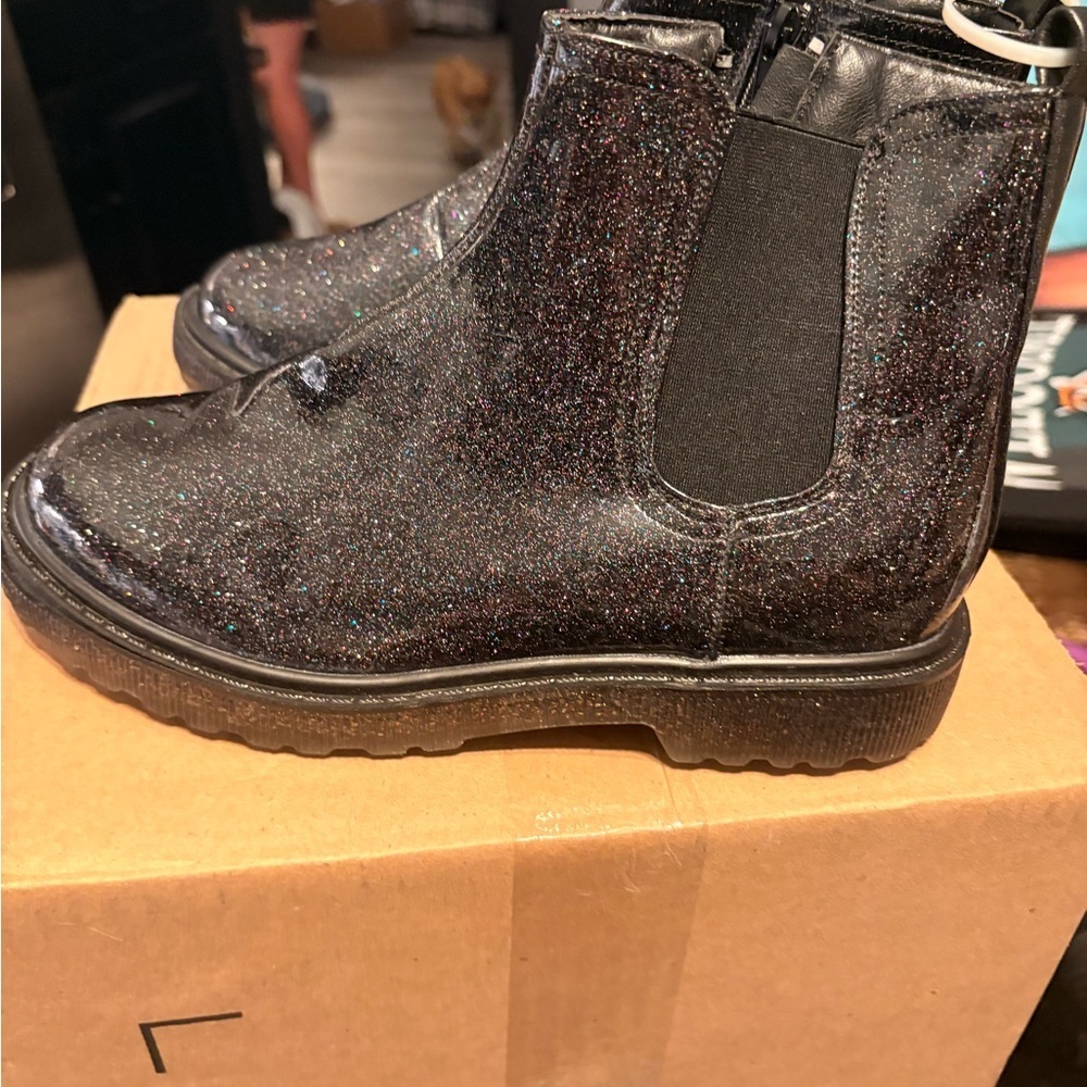 Steve Madden Sparkly Black Kids Boots